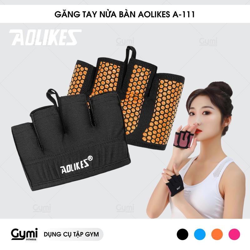 Găng Tay Nửa Bàn Aolikes A-111 | Găng Tay Thể Thao | Bao Tay Chống Trơn Trượt