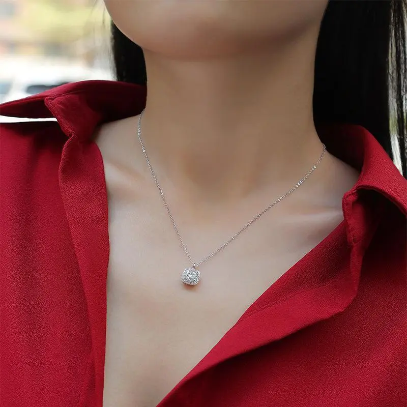 Vòng Cổ bạc Moissanite, Carat Hứa 1,0 Carat 2