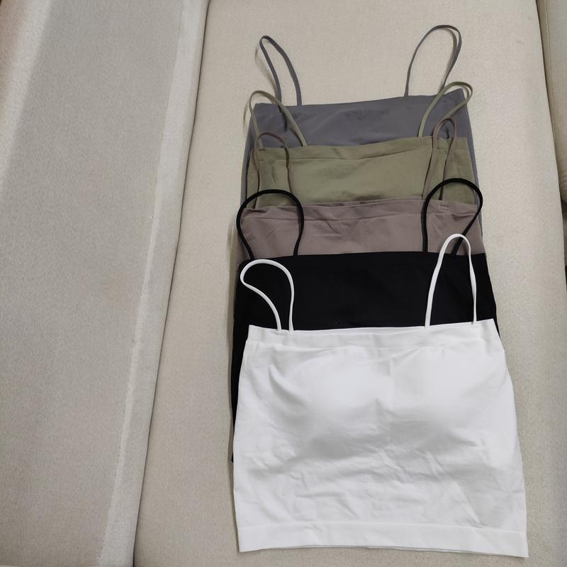 Product Introduction of New seamless sports versatile slim fit women's camisole vest with chest cushion 6