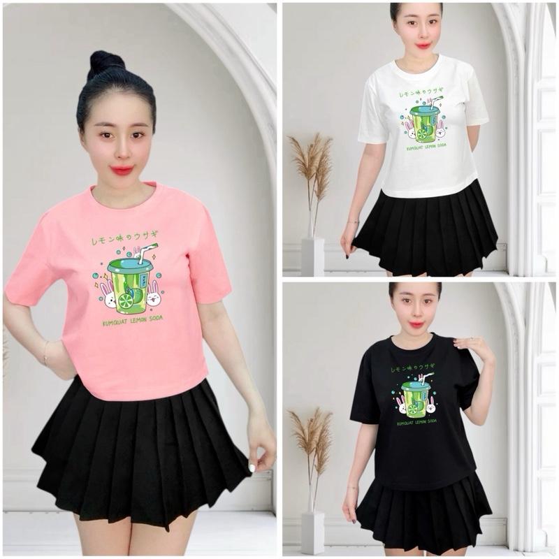  C6- Áo thun thái croptop 35-69kg chất cotton co giãn 4 chiều mềm mịn mát dễ thương 