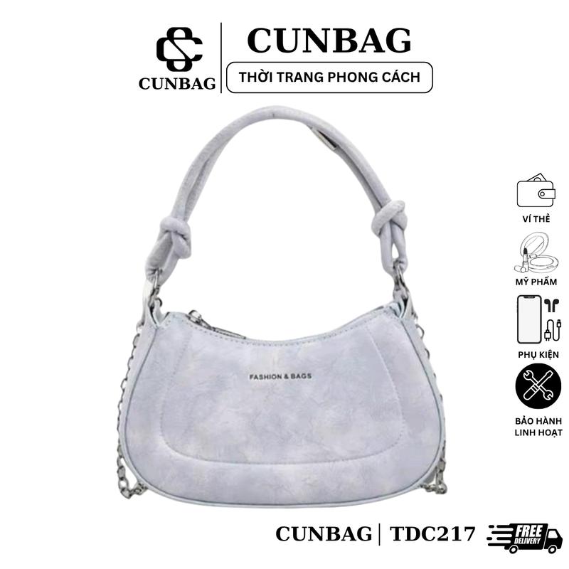 Xả lỗ Túi Xách Nữ quai tròn da trơn dày cầm tay Đeo Chéo Đeo Vai Da Pu Bag TDC217