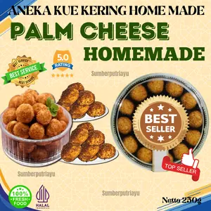 KUE KERING PALM CHEESE FRESH OVEN HOMEMADE Kemasan Toples 250g KUE KERING LEBARAN halal enak lezat