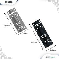 Gambar SORU - Grendel Slot Kunci Pintu Jendela Bulat - Door Latch Stainless Steel Anti Karat - Black, 3 Inch dari Soru Indonesia Kota Bandung 3 Tokopedia