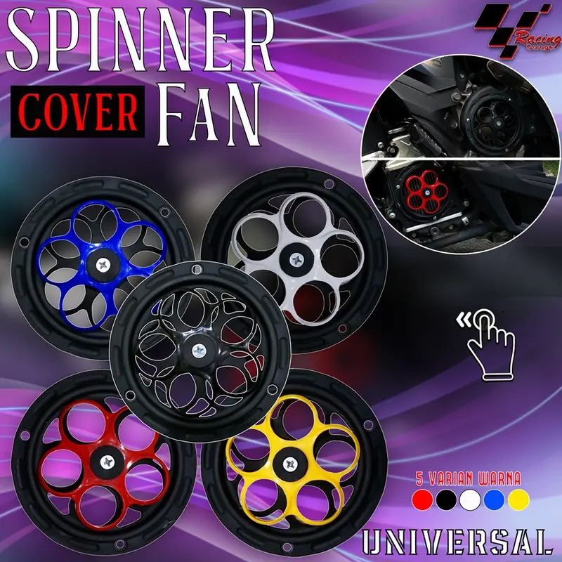 COVER KIPAS SPINER SPINNER VESPA BEAT FI DELUXE STREET SCOOPY VARIO MIO M3 SOUL GT X RIDE FINO PENUTUP KIPAS MESIN MATIC FILANO FAZZIO UNIVERSAL Motor 1