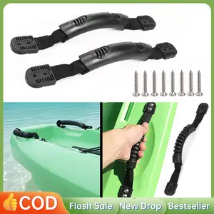 2pcs Pegangan Sisi Perahu Kayak Replacement Kayak Handle Aksesori Perahu Nelayan Pegangan Perahu Karet Boat Side Mount Carry Handles