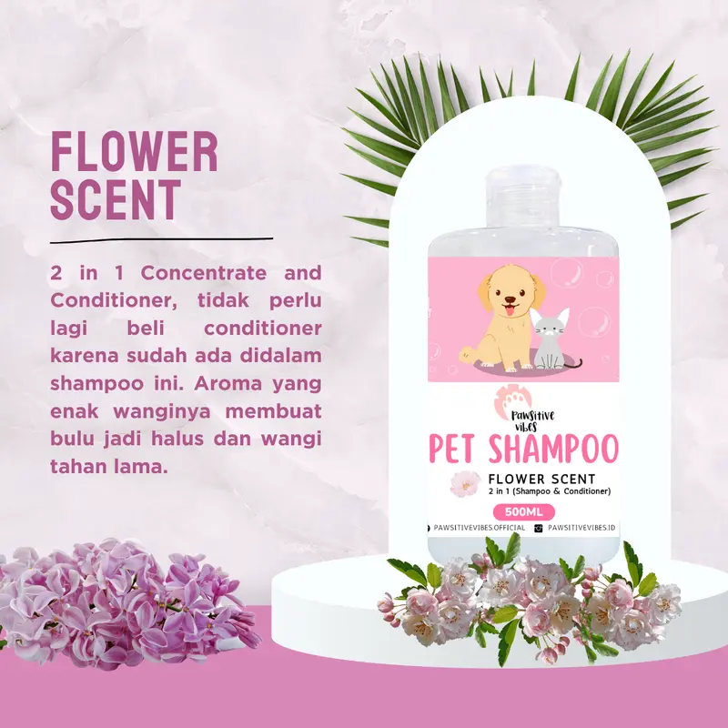 Pawsitive Vibes Shampoo Kucing Anjing 500ml Untuk Jamur, Kutu, Bulu Rontok - Shampoo untuk Kulit Sensitif Tanpa Membuat Iritasi dan Alergi 6