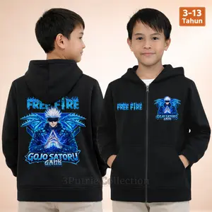 Jaket Hoodie Anak Laki Laki Zipper Bahan Fleece 240gsm Sablon DTF Karakter Keren Usia 3–12 Tahun