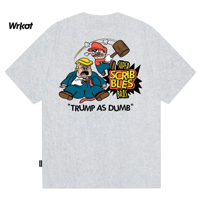 ( Gratis Stiker ) Scribbles Kaos Pria & Wanita Lengan Pendek T-shirt Regular TRUMP Misty Katun Combed 24s (BISA COD) 0