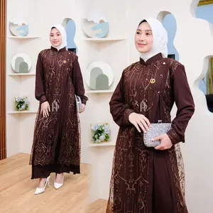 Baju Gamis Lebaran Wanita Muslim 2026 Elegan dengan Desain Brokat Mewah dan Nyaman untuk Tampilan Terbaik Anda Ideal untuk Lebaran