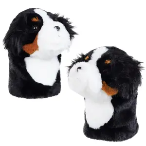 Golf Cover Bernese Mountain Dog Driver Head Cover Golf 460cc Plush Sarung Pelindung Stik Golf Driver Animal Boneka Anjing Bernese Mountain