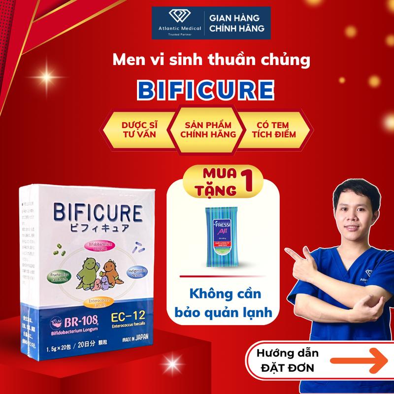 [Chính Hãng] Men Vi Sinh BIFICURE Lợi Khuẩn Giúp Tiêu Hoá Tốt Ngừa Đầy Bụng Táo Bón Tiêu Chảy Phân Sống Cho Bé H20g