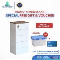 Gambar Olymplast Drawer Cabinet Tempat Penyimpanan ODC 05 M - Putih dari Olymplast Kota Surabaya 1 Tokopedia