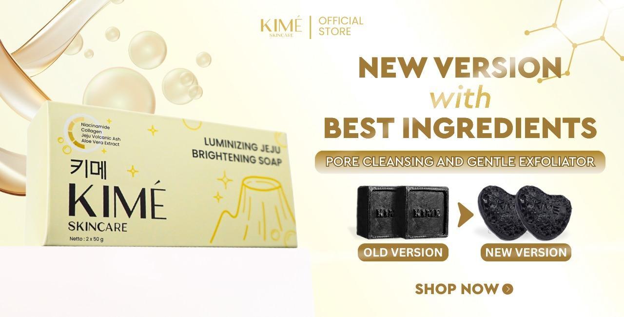 [LIVE] [BUNDLING] KIME LUMINIZING JEJU BRIGHTENING SOAP + [NEW] PINK POME TONER 270 ML + FREE COTTON PADS + JARING SABUN | Paket Sabun Batang Toner Pemutih Badan Hydrating Perawatan Wajah Exfoliasi Pencerah Tubuh Hitam | Niacinamide AHA BHA PHA Phantenol