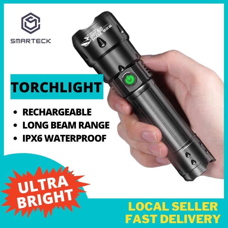 Smiling Shark Torchlight Ultra Bright XHP70 LED Rechargeabl - TikTok ...