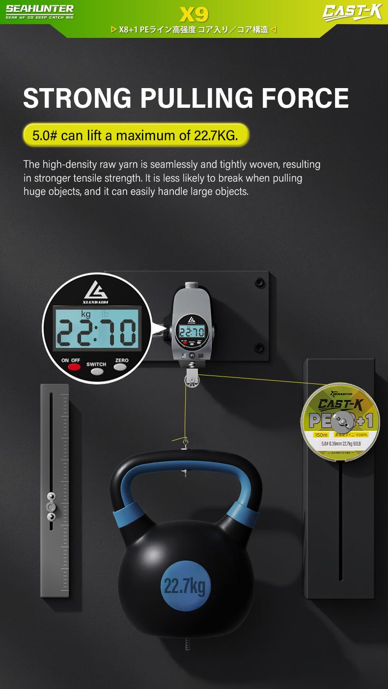 [NEW ARRIVAL] SeaHunter Cast-King PE X9 150M Yellow Sinking Line Senar Pancing (150M 6.8KG 22.7KG) Braided Fishing Lines 8 Untaian Kepang Senar PE Multifilamen Kualitas Jepang Senar Utama Kekuatan Tinggi senar pancing kuat senar pancing pe