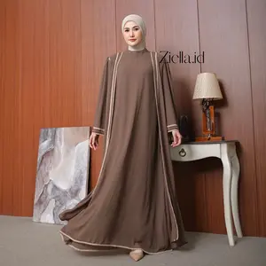 Adiba Abaya Arabian Gamis  Polos Bahan Ceruty Babydoll Mewah Cantik  Elegant Mewah By Ziella