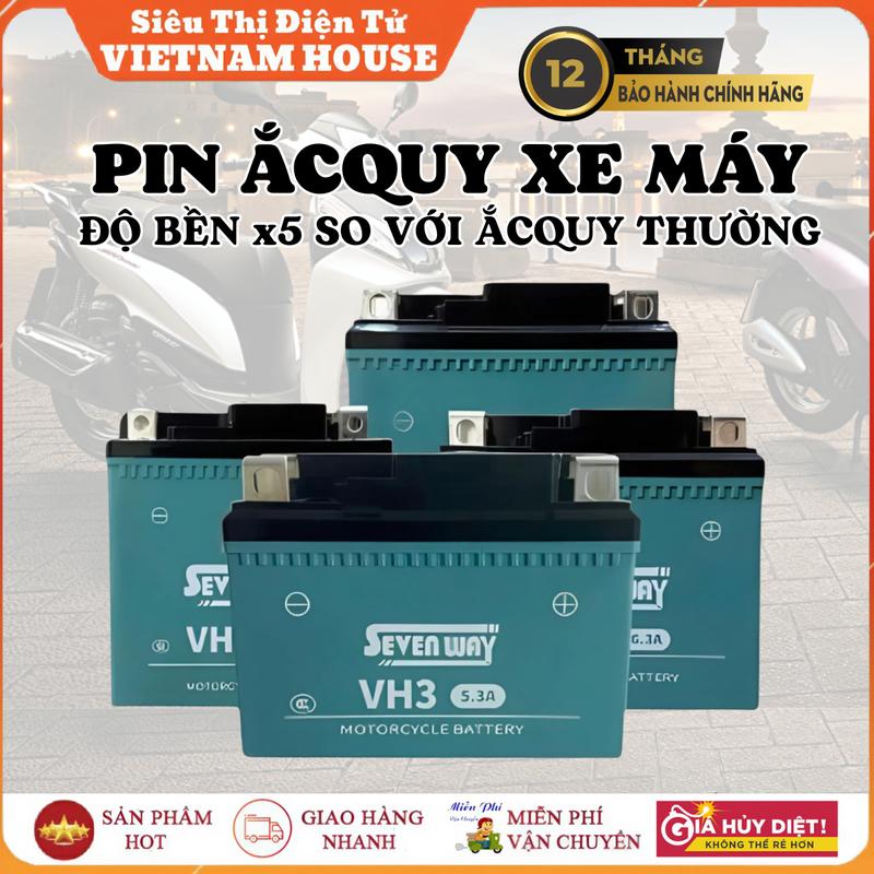  BH 12 THÁNG || PIN AQ XE MÁY 12V DUNG LƯỢNG CAO TÍCH HỢP MẠCH BẢO VỆ CÂN BẰNG PIN XÃ CAO THAY THẾ CHO AQ HONDA YAMAHA SYM... 
