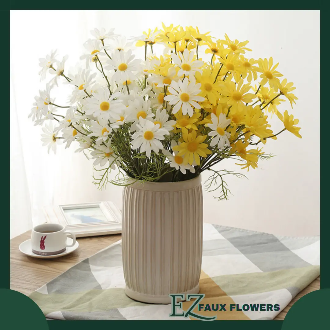 [EZFauxFlowers] 5 Heads Flower Realistic Daisy Artificial Flower Fake Calliopsis Flower For Home Wedding Decoration