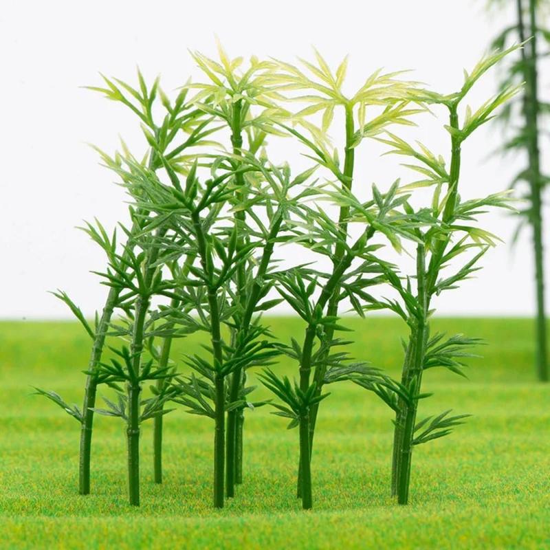 10pcs Home Bonsai Decoration Plastic Miniature Bamboo Tree Small ...