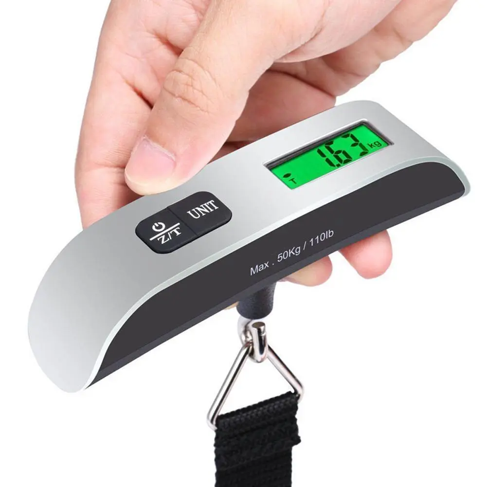 50KG Digital Travel Portable Handheld Weighing Luggage Bag Scales H2Z8