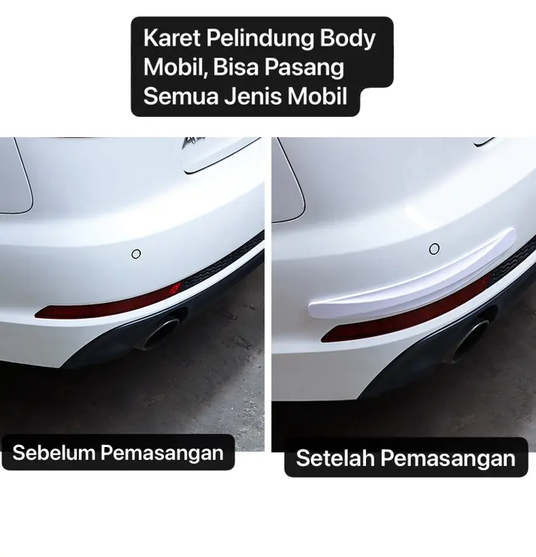 AM-68 Bumper Guard Stiker Pelindung Bemper Mobil Car Bumper Protector Anti Stratch Anti Lecet Cocok Semua Mobil 5