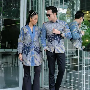 BATIK COUPLE PASANGAN MOTIF DARMAYA Baju Katun Panjang Sarimbit Wanita