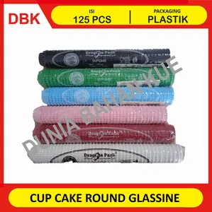 KERTAS ALAS CUP CAKE ROUND GLASSINE 5.5/2.4 CM / CUPCAKE PAPER - REPACK ±125 PCS / ALAS KUE NASTAR MOCHI
