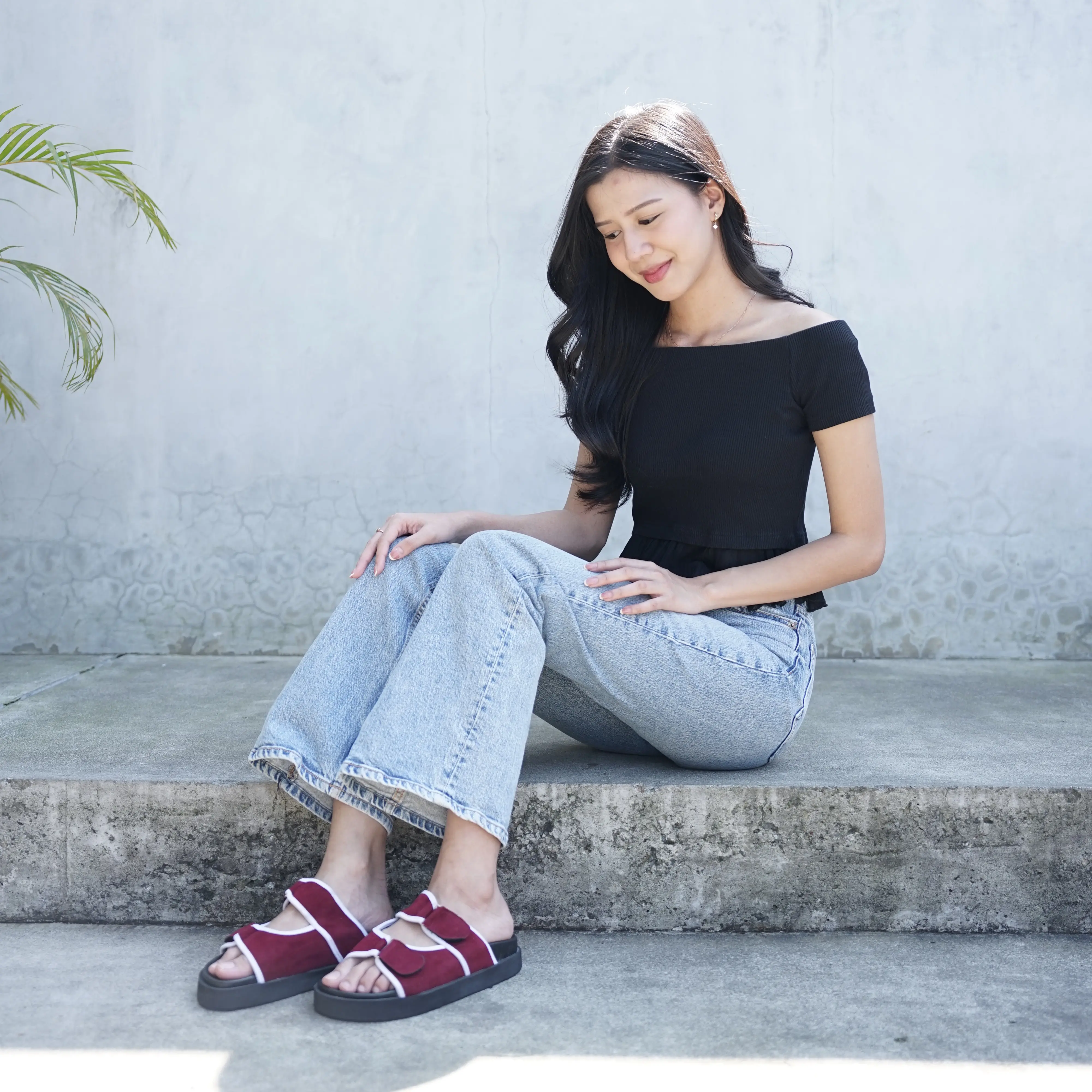 Raitalexander - Bobby Suede Maroon Platform