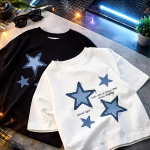 Gavesha Kids Fashion Anak Laki-laki dan Perempuan Usia 1-12 Tahun Sablon DTF Printing Motif Bintang Bahan Cotton Combed 100% Kualitas Premium