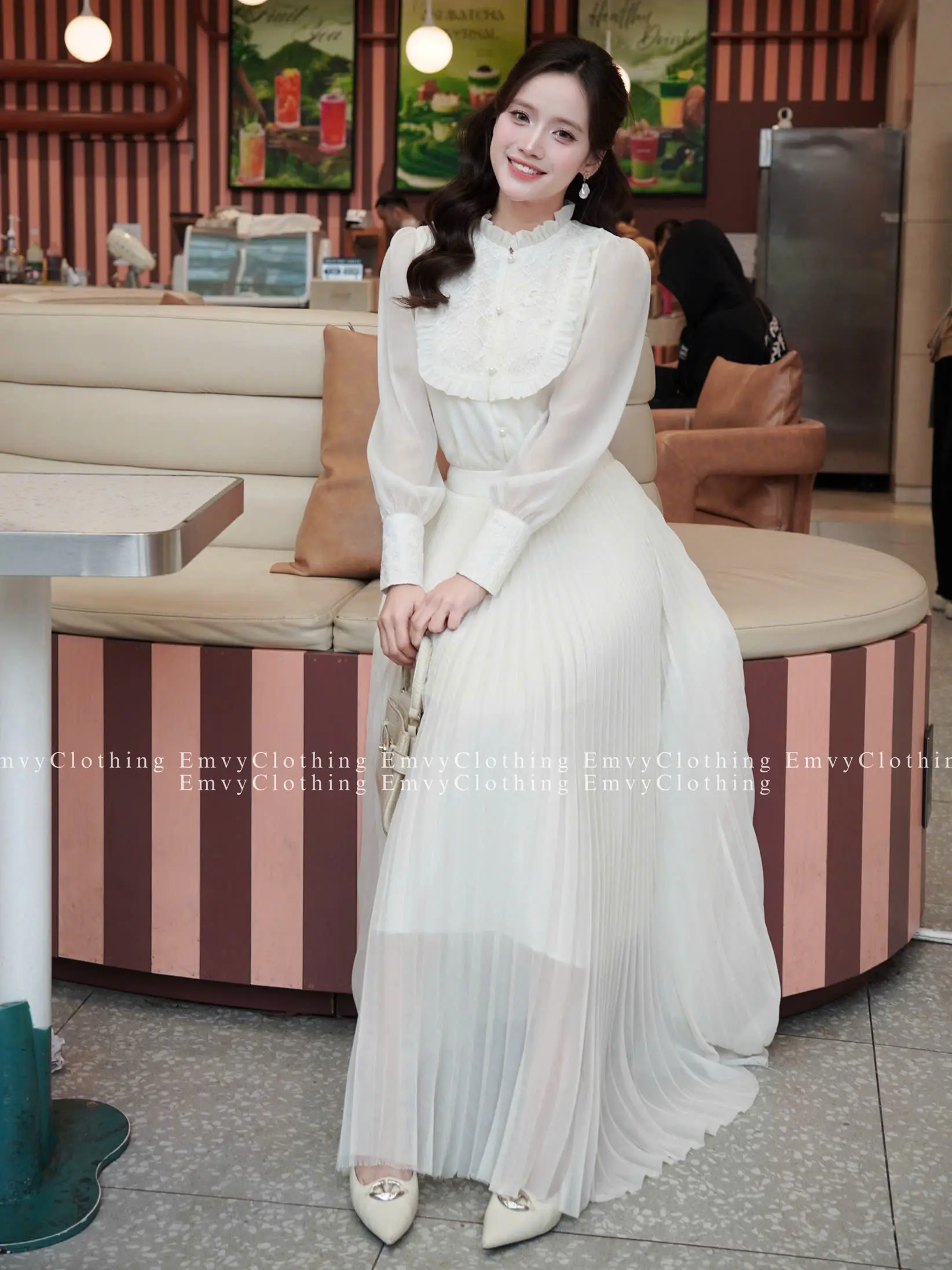 EV128-Emvy Clothing Set váy thiết kế chất tơ óng phối ren và chân váy xếp li xẻ quạt bồng bềnh với tay áo phồng tiểu thư sang trọng | BigBuy360 - bigbuy360.vn EV128-Emvy Clothing Set váy thiết kế chất tơ óng phối ren và chân váy xếp li xẻ quạt bồng bềnh với tay áo phồng tiểu thư sang trọng | BigBuy360 - bigbuy360.vn