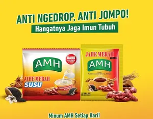 AMH Jahe Merah AMH Rencengan Anti Ngedrop Anti Jompo Hangatnya Jaga Imun Tubuh Minum Setiap Hari