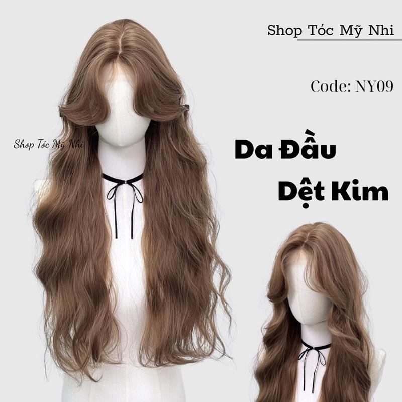 Tóc Giả Mỹ Nhi Da Đầu Tỉ Lệ Dệt Kim NY09 Xù Sóng Mái Bay