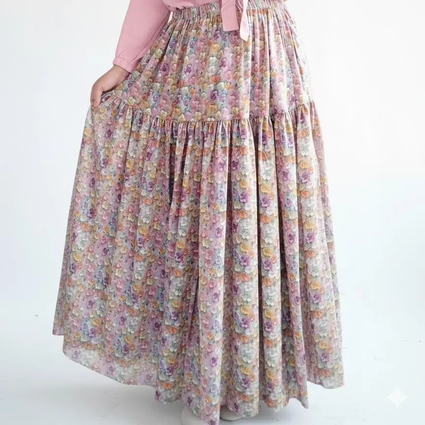 ROK MOTIF BUNGA KECIL SUSUN 2