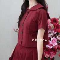 Gambar ORECCA - Mimi Atasan Pita Wanita Lengan Pendek - Maroon dari Orecca.id Kota Administrasi Jakarta Barat 4 Tokopedia
