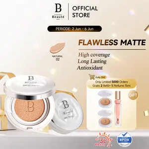 【Gratis  Refill】Premiere Beaute Sunscreen Cushion  SPF 30 PA+++ High Coverage Poreless&Flawless Foundation 24H Long-lasting  [BUY 1 Gratis 1 Cushion Refill]