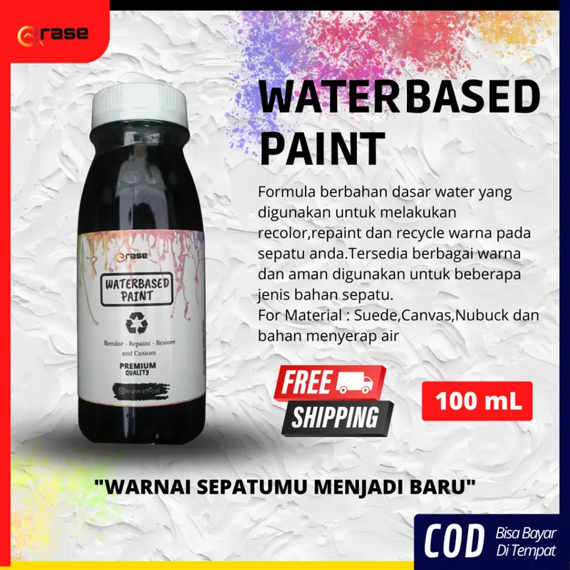 Cat Sepatu/Topi/Tas Erase Waterbased Paint 100mL Shoe Canvas 0