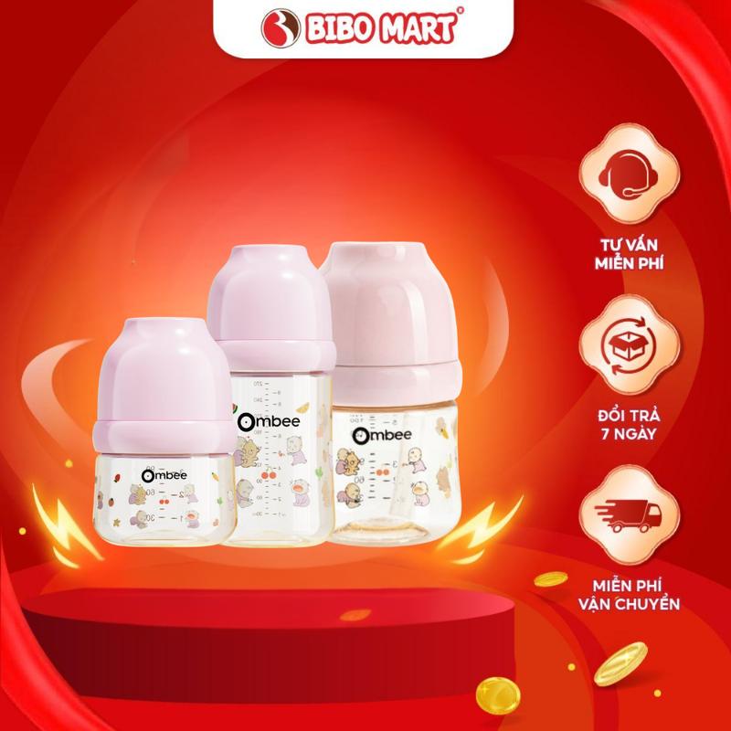 Bình Sữa PPSU Chống Sặc Ombee Anti-Colic Angel 90ml/ 170ml/ 270ml Cho Bé Từ Sơ Sinh - Bibo Mart