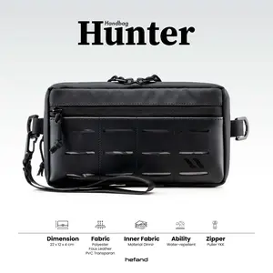 Hefand - Handbag Pria Hunter Clutch Bag Slingbag Multifungsi Tas Tangan Cowok Waterproof Anti Air