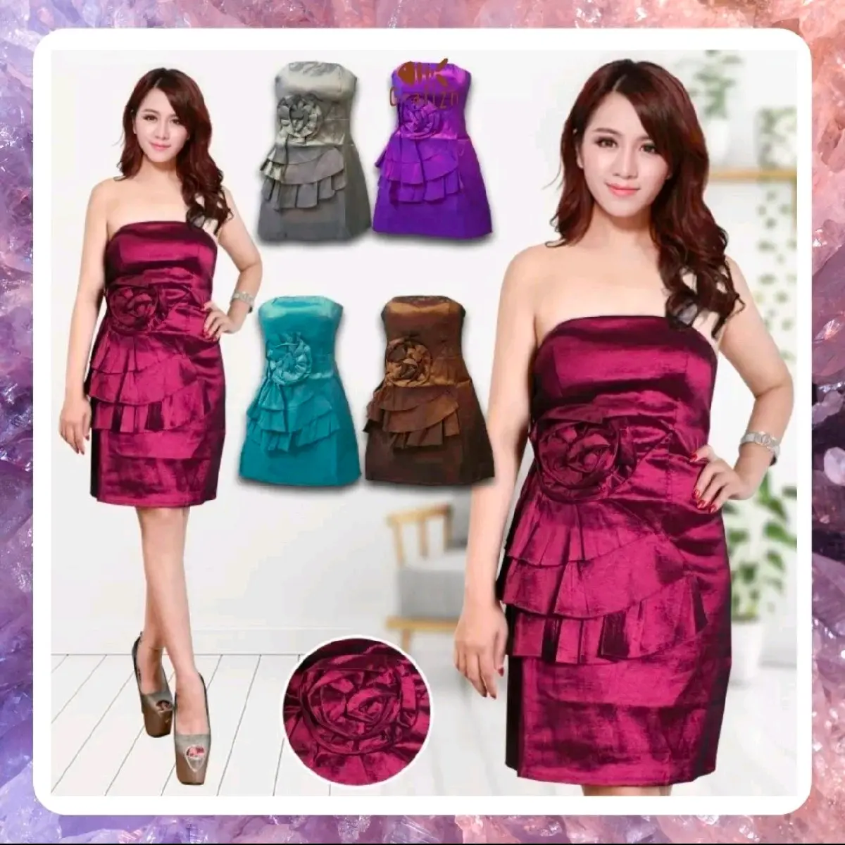 [SUPER SALE] Mini Dress Gaun wanita cewek perempuan party dress baju pesta G 002