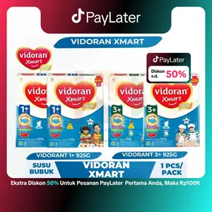 Vidoran Xmart 1+/3+ Rasa Madu/Vanila Kemasan 900g/925g