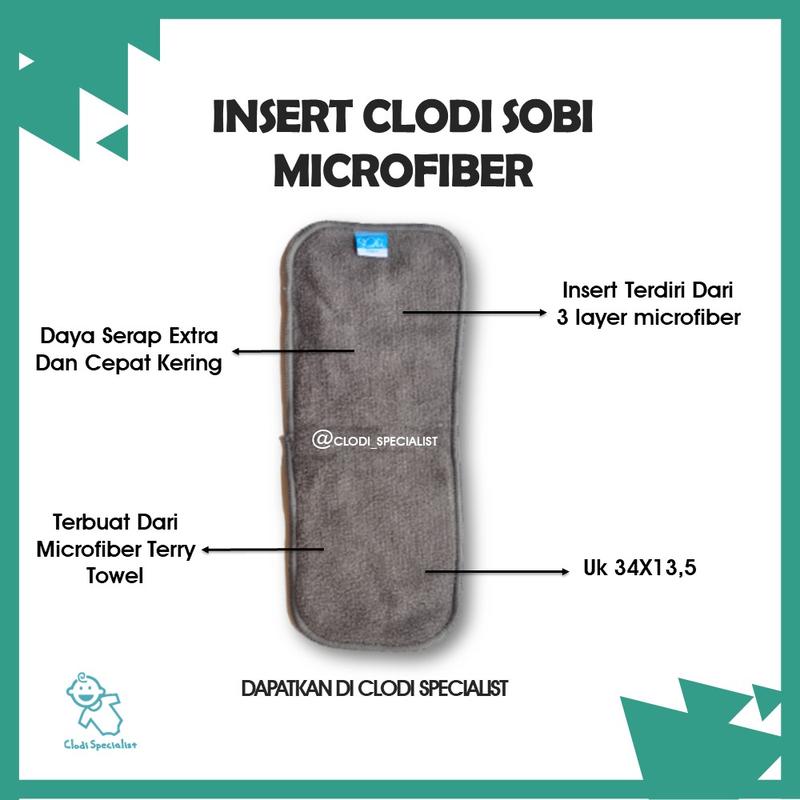 ORIGINAL Sobi Microfiber Insert Clodi/ Insert Clody Popok Kain Cuci Ulang 1