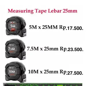 Measuring Tape 5 meter 7.5meter 10 meter Fluorescerous meteran neon anti karat  Auto Lock Meter Tape Measuring Tool
