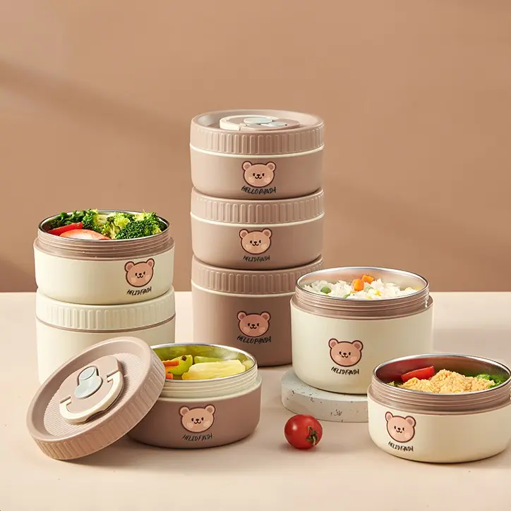 [BISA COD] Kotak Bekal Makanan Tahan Panas Lunch Box Stainless Steel Anti Tumpah Tempat Penyimpanan Makanan Lunchbox 0