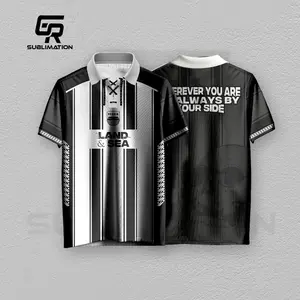 GR JERSEY LAND & SEA VINTAGE KERAH TALI / JERSEY RETRO / JERSEY FUTSAL / JERSEY SEPAKBOLA Sport jersey futsal  hitam