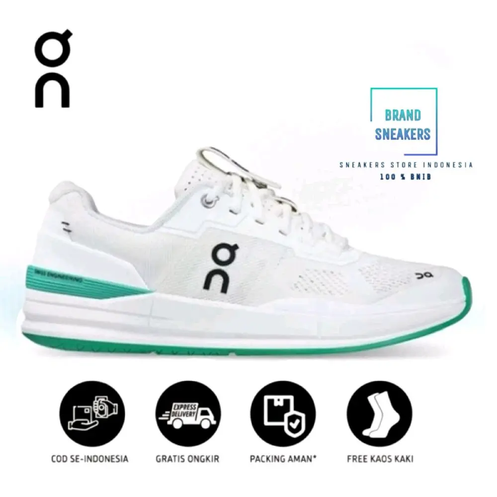 Sepatu Tenis On Cloud Pro Clay White Mint shoes original