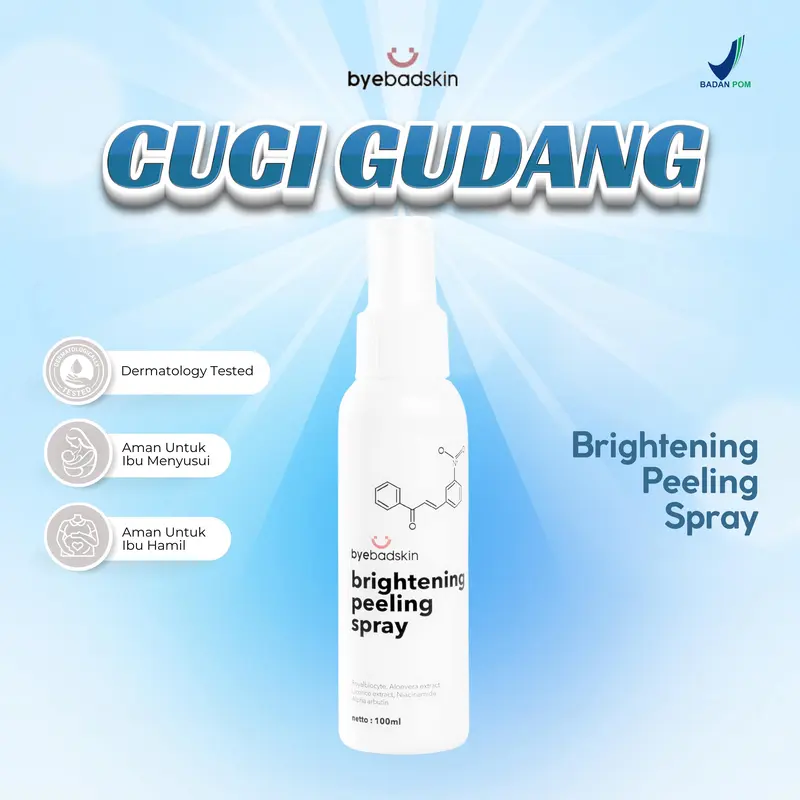 Byebadskin Brightening Peeling Spray with Alpha-Arbutin & Licorice Extract 100ml 0