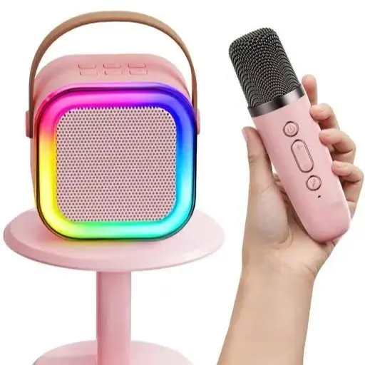 MINI KARAOKE BLUETOOTH SPEAKER【COD】K12 [SPEAKER LAMPU  + MIC ],  K1 [SPEAKER + MIC ] ,K52 [SPEAKER LAMPU 360 +MIC] 1
