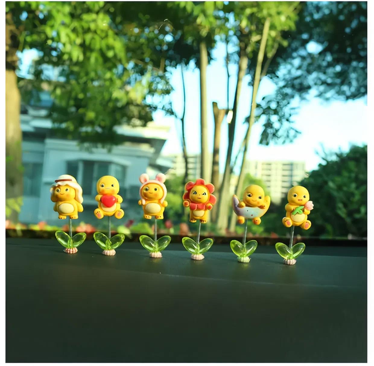 6Pcs Nailong Mobil Mainan Bercahaya Tempelan Motor Gaya Baru Lucu Lampu Malam Mini Figure Dekorasi Pajangan Dasbor Mobil Meja Populer Hadiah Miniatur