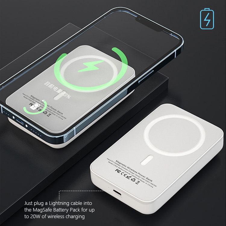 Product Introduction of Pin dự phòng từ tính, Iacha, Tương thích với sạc không dây 10W, Dung lượng 5000mAh / 10000mAh, Pin ngoài, Sạc di động, Thích hợp cho điện thoại và sạc nhanh, Có thể được sử dụng làm sạc dự phòng sạc  dự wukong 9