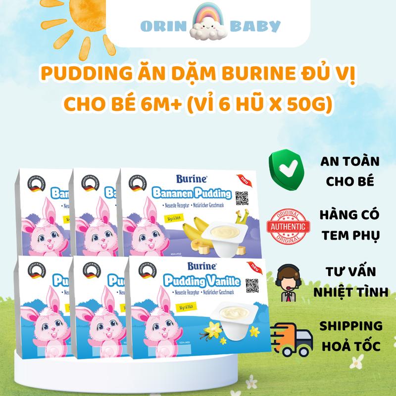 Pudding Ăn Dặm Burine Cho Bé – Món Tráng Miệng Nhập Khẩu, Giàu Canxi & Vitamin, Nhiều Hương Vị Ngon Bổ Dưỡng